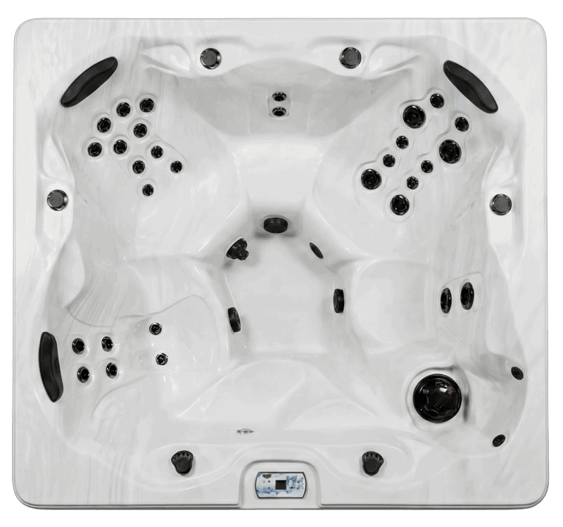 Top-down seating layout for the Nova Arctic Spa